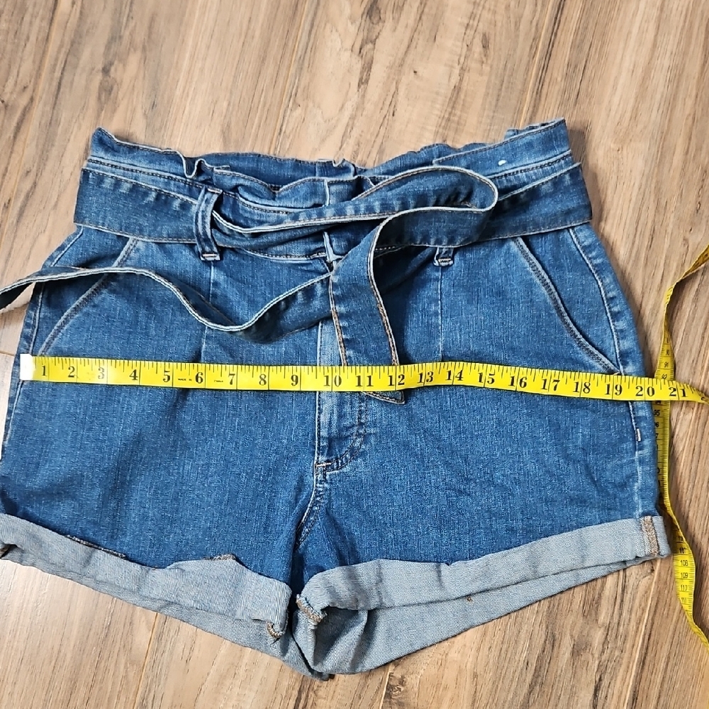 Express Shortie Super High Rise Retro Denim Women's Shorts - Picture 5 of 11